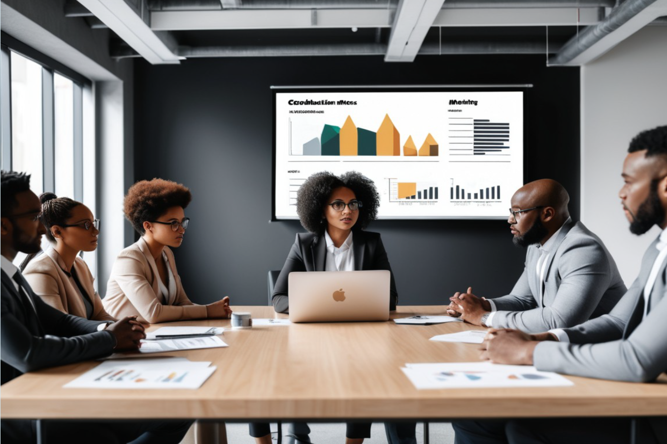 Business professionals in a meeting